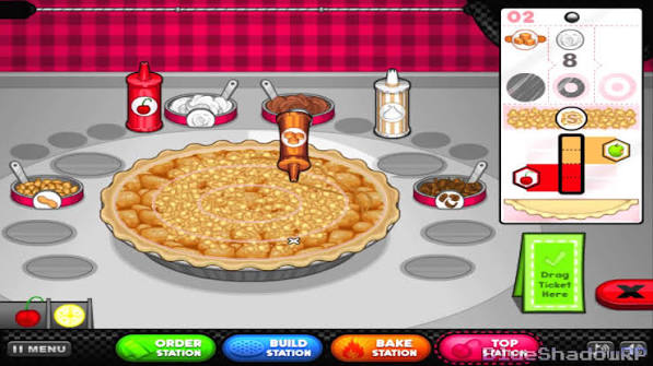 Pie topping and baking station